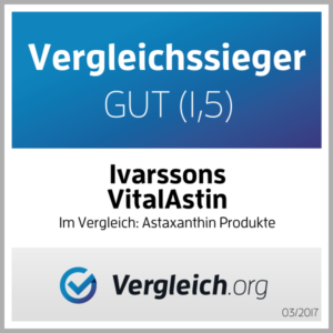 Astaxanthin Bewertungen von Ivarssons VitalAstin mit natürlichem Astaxanthin